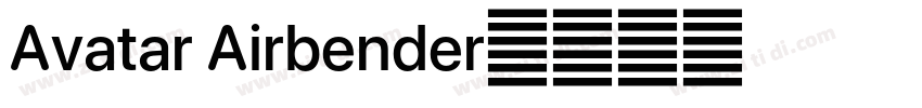 Avatar Airbender字体转换